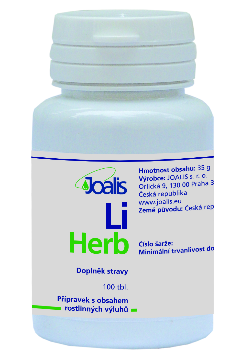 LiHerb 50ml Přírodní tablety se směsí rostlinných výluhů.  Joalis doplněk stravy