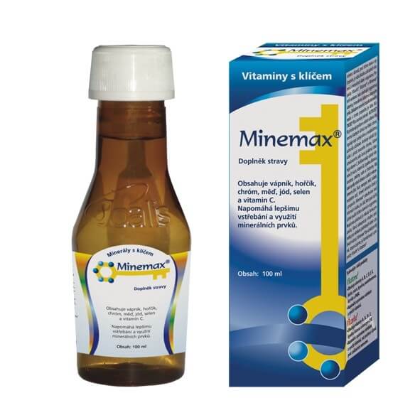Minemax 100 ml Přírodní sirup s vysokým obsahem vitaminu C, chrómu, mědi, jódu a selenu.