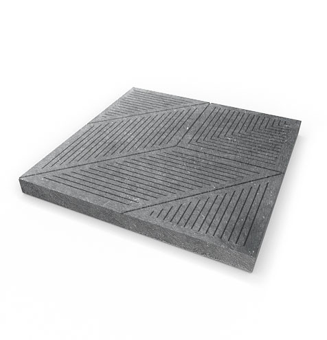 Dlažba terasová s dezénem - Klára, 500 × 500 × 40 mm, šedá